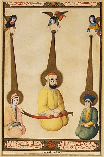 File:The first three Shiite Imams- Ali with his sons Hasan and Husayn, illustration from a Qajar manuscript, Iran, 1837-38 (gouache on paper).jpg