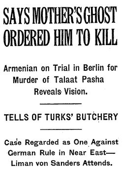 Talat Pasha trial in the New York Times (headline).jpg