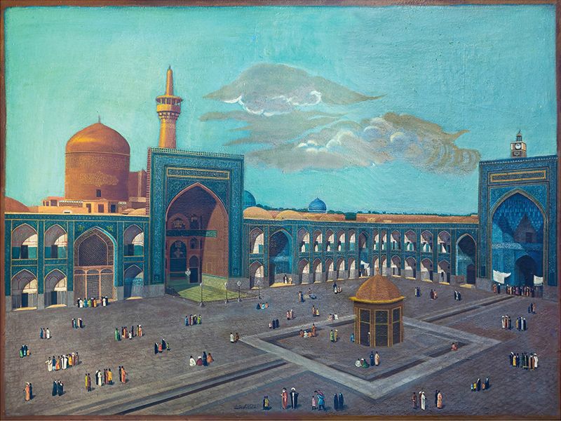 File:صحن آستانه رضوی اثر محمود ملک‌الشعرا.jpg