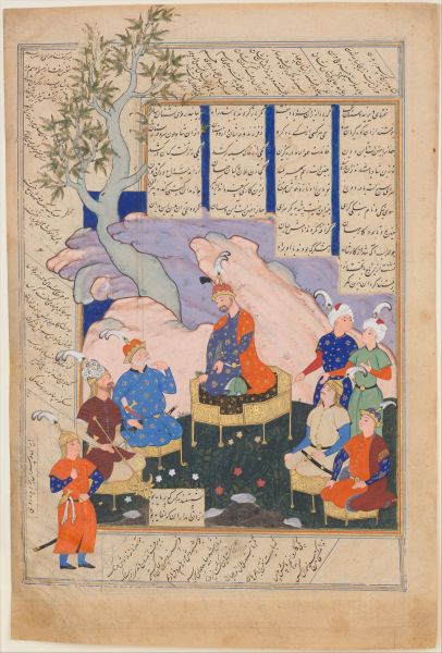 File:Luhrasp Hears from the Returning Paladins of the Vanishing Kai Khusrau , Folio from a Shahnama (Book of Kings) of Firdausi MET DP215765.jpg