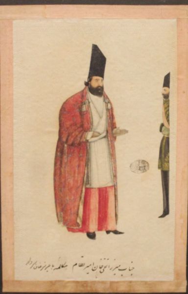 File:Mirza Taqi Khan Amir Nizam discusssing with 'Aziz Khan Sardar - Iran, Tehran - c. 1850 - Sani ol-Molk - Louvre - MAO 595.jpg