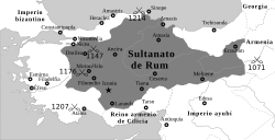 SultanadoSelyúcidaDeRum1190Map-es.svg