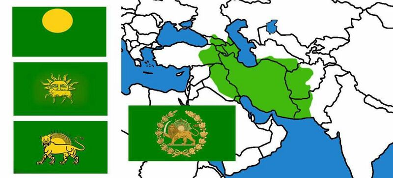 File:گستره سلطنت صفویان و پرچمهایشان.jpg