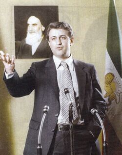 Sadeq Tabatabaei and flag.jpg