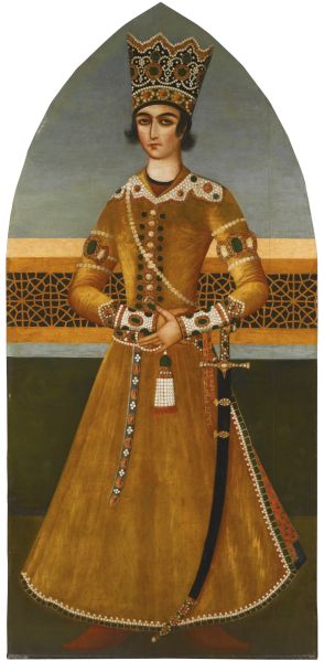 File:A Large Portrait of Crown Prince 'Abbas Mirza, attributable to Mihr 'Ali, Persia, Qajar, circa 1800.jpg