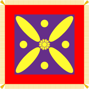 Derafsh Kaviani flag of the late Sassanid Empire.svg
